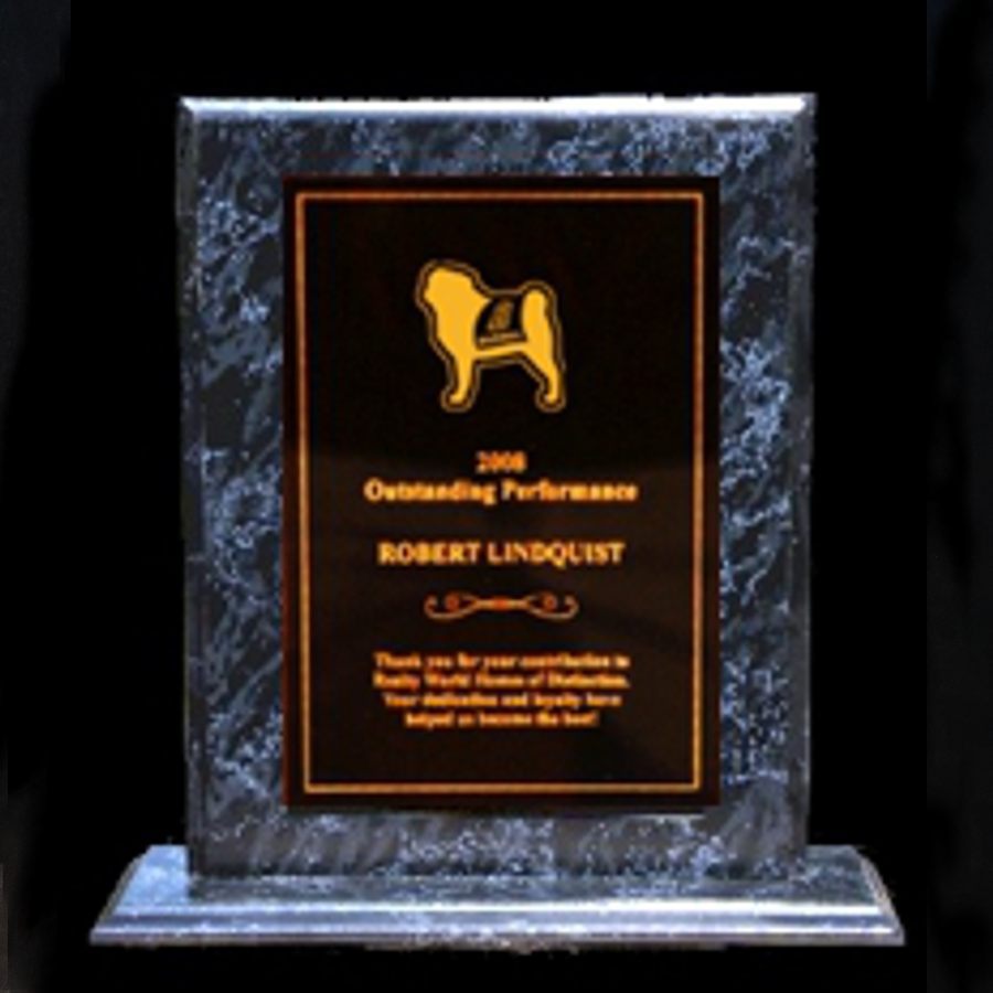 Marble-Finish Stand-Up Plaque - Full Metal Plate