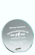 Clear Circle Glass Trophy Award