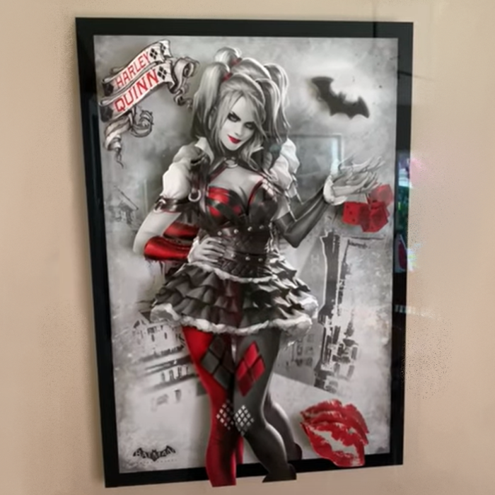 Harley Quinn 3D Acrylic Laser Cut Poster