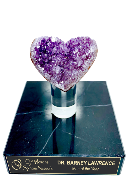 Purple Amethyst Heart Geode Trophy Award - Small