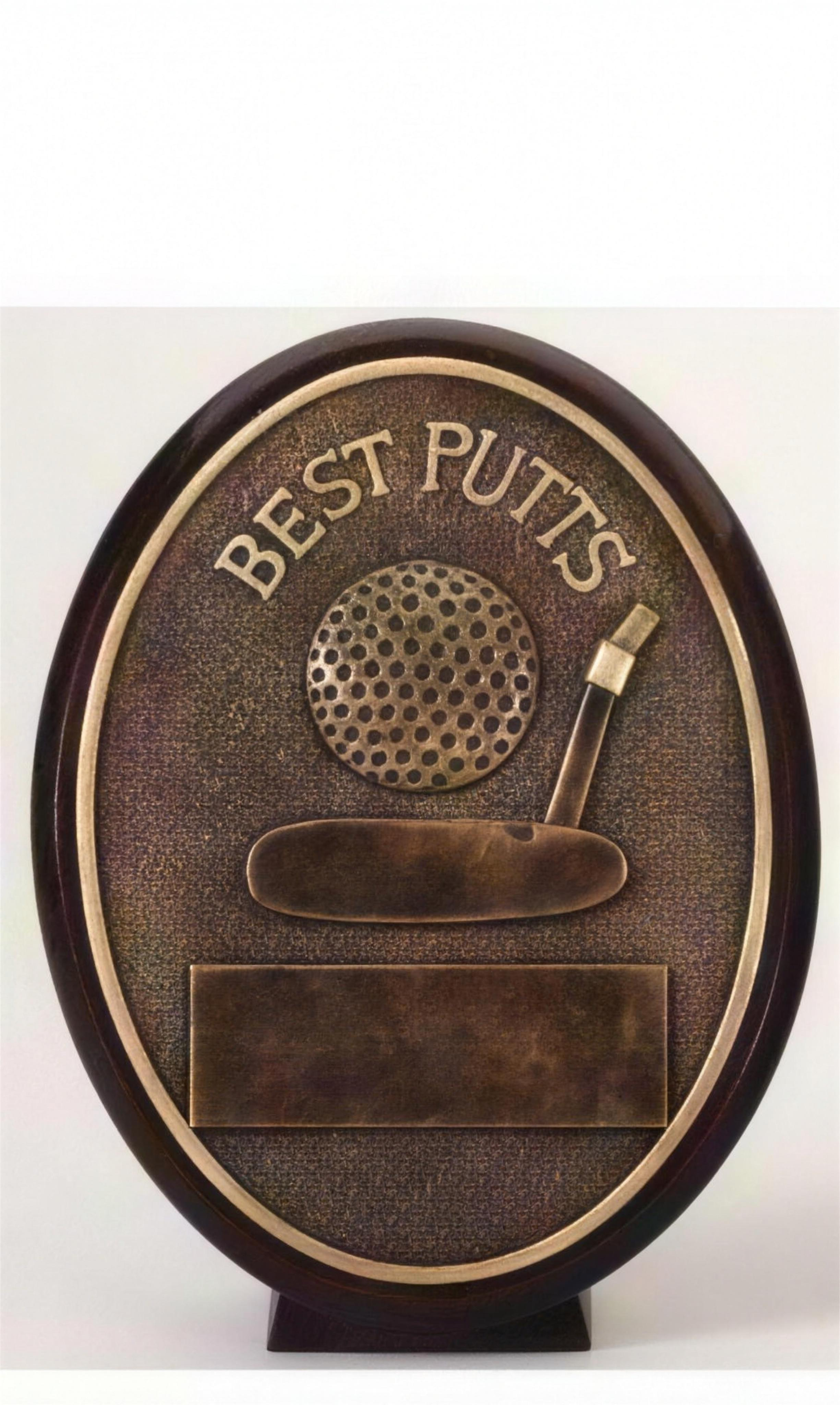 Best Putts Bronze Resin Golf Trophy Award