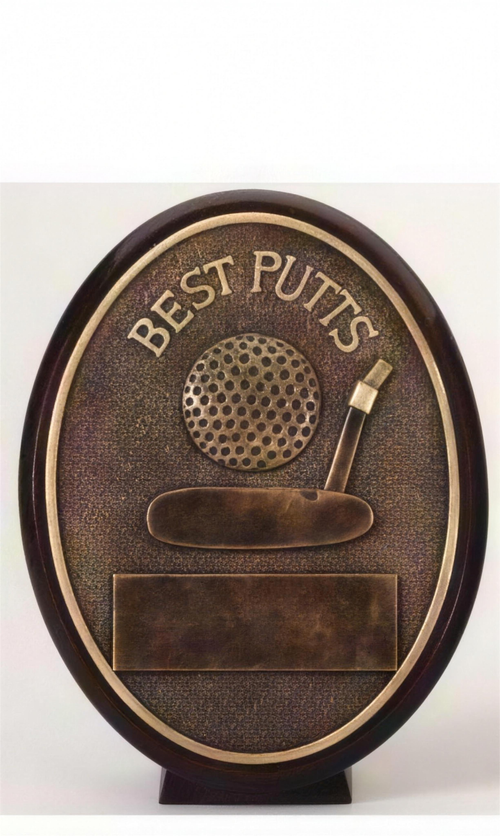 Best Putts Bronze Resin Golf Trophy Award