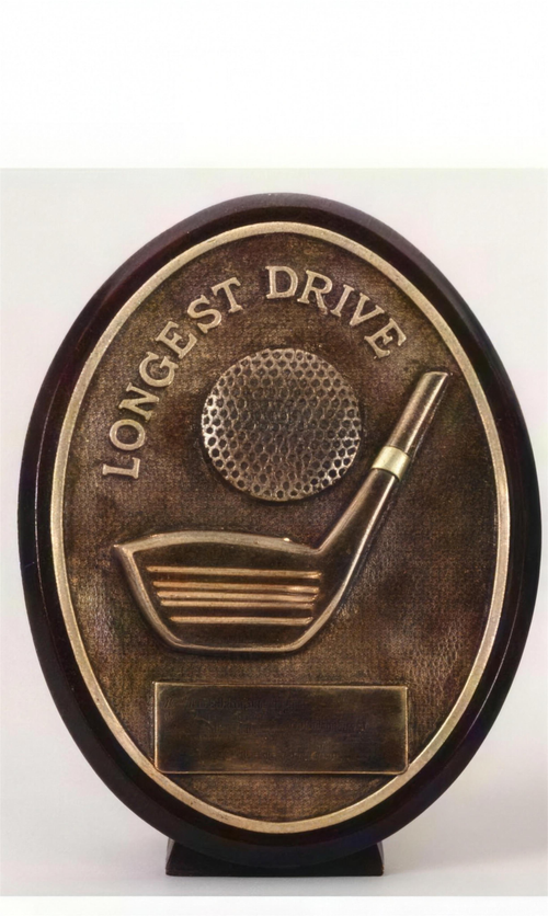 Longest Drive Bronze Resin Golf Trophy Award