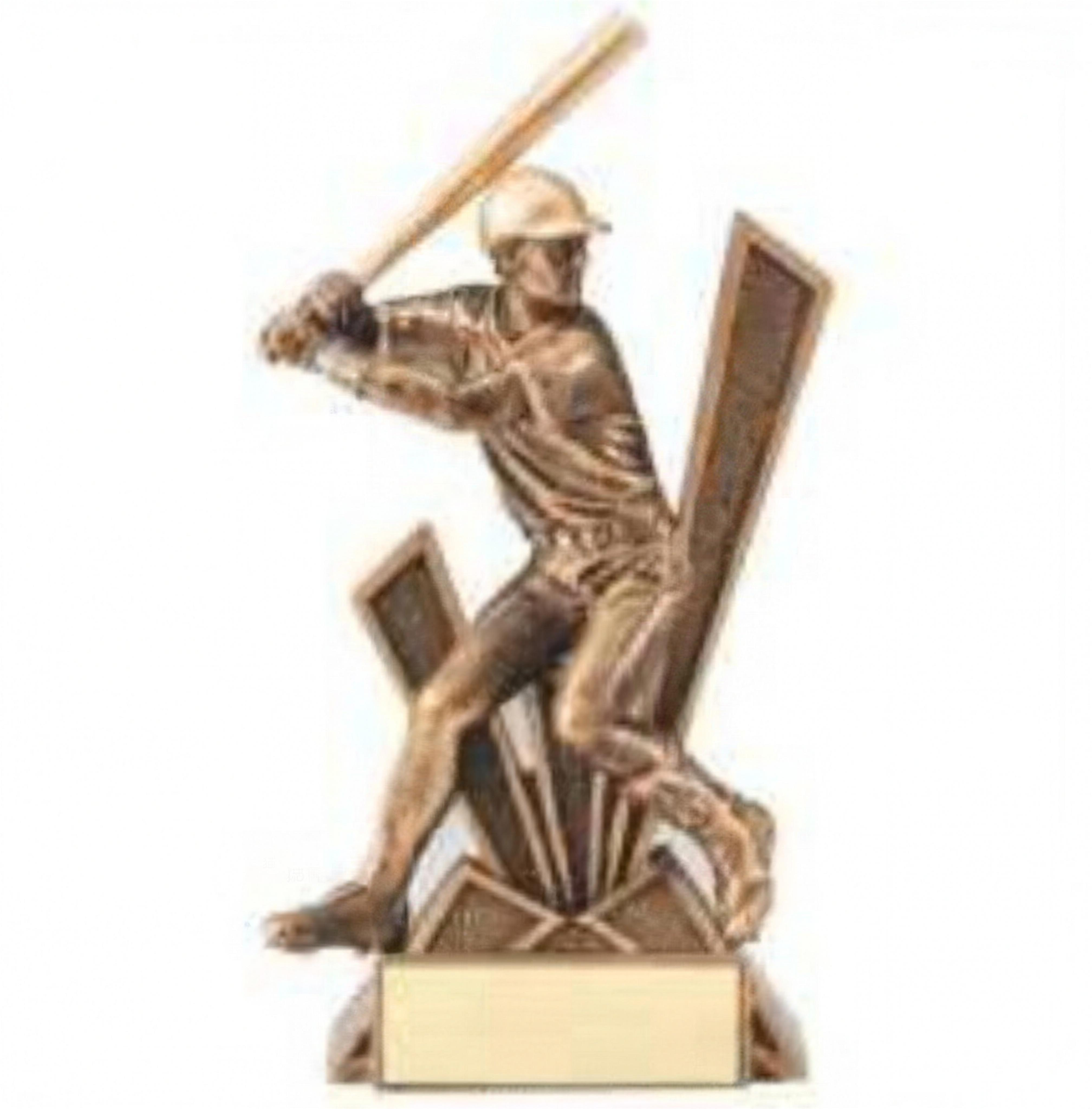 Baseball Checkmate Bronze Resin Trophy Award