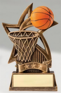 Basketball Star Bronze Resin Trophy Award