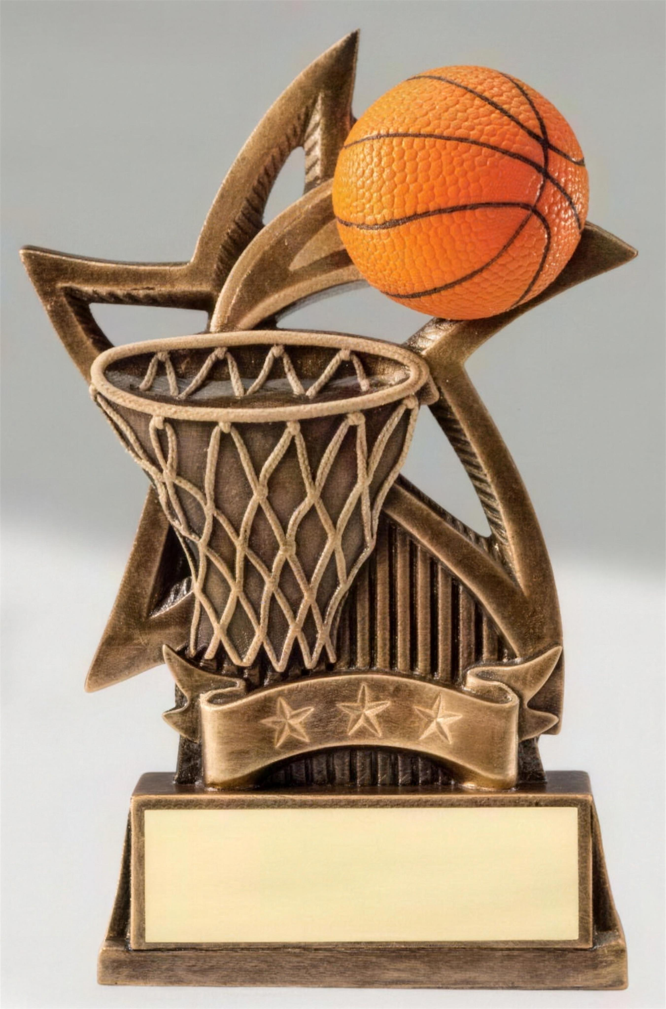 Basketball Star Bronze Resin Trophy Award