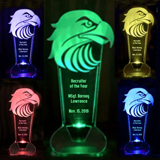 LED Light-up Trophy - 9'' - Choose from 28 Stock Designs or Order a Custom Design