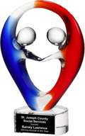 Love Dance Color Crystal Trophy Award