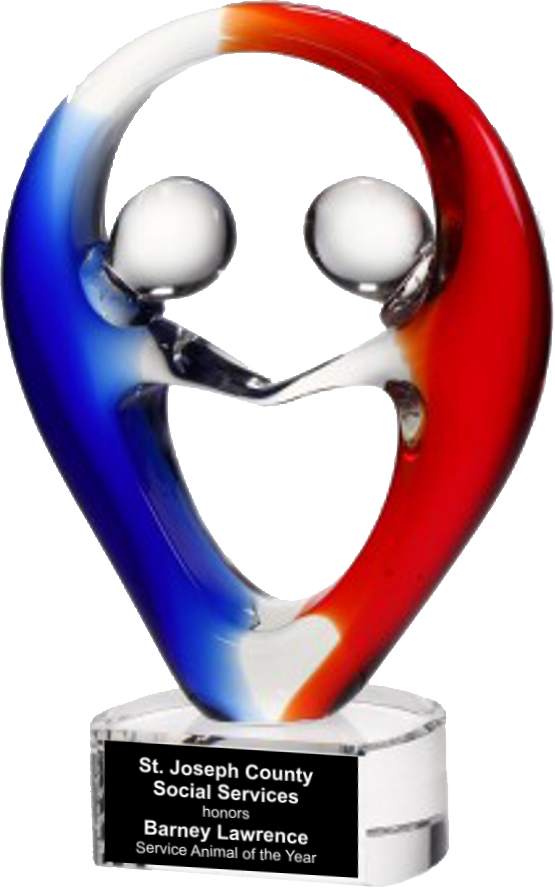 Love Dance Color Crystal Trophy Award