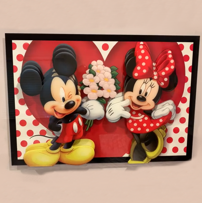 Mickey & Minnie 3D Acrylic Laser Cut Poster