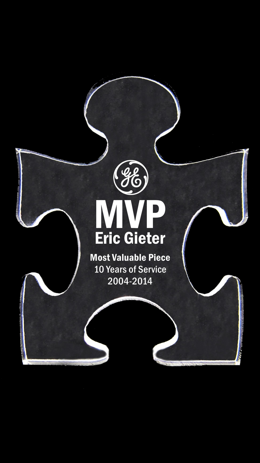 The MVP Most Valuable Piece Acrylic Paperweight Trophy