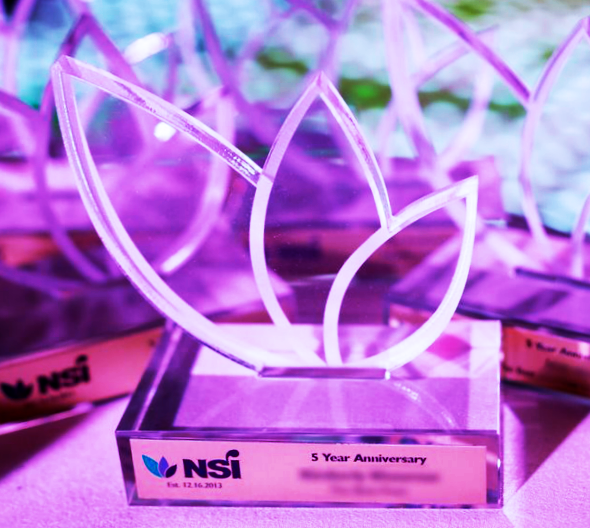 Custom Acrylic Trophy made from the Client's Logo