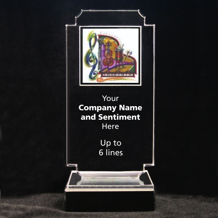 Retro Music Acrylic Full-Color Trophy - Orchestra
