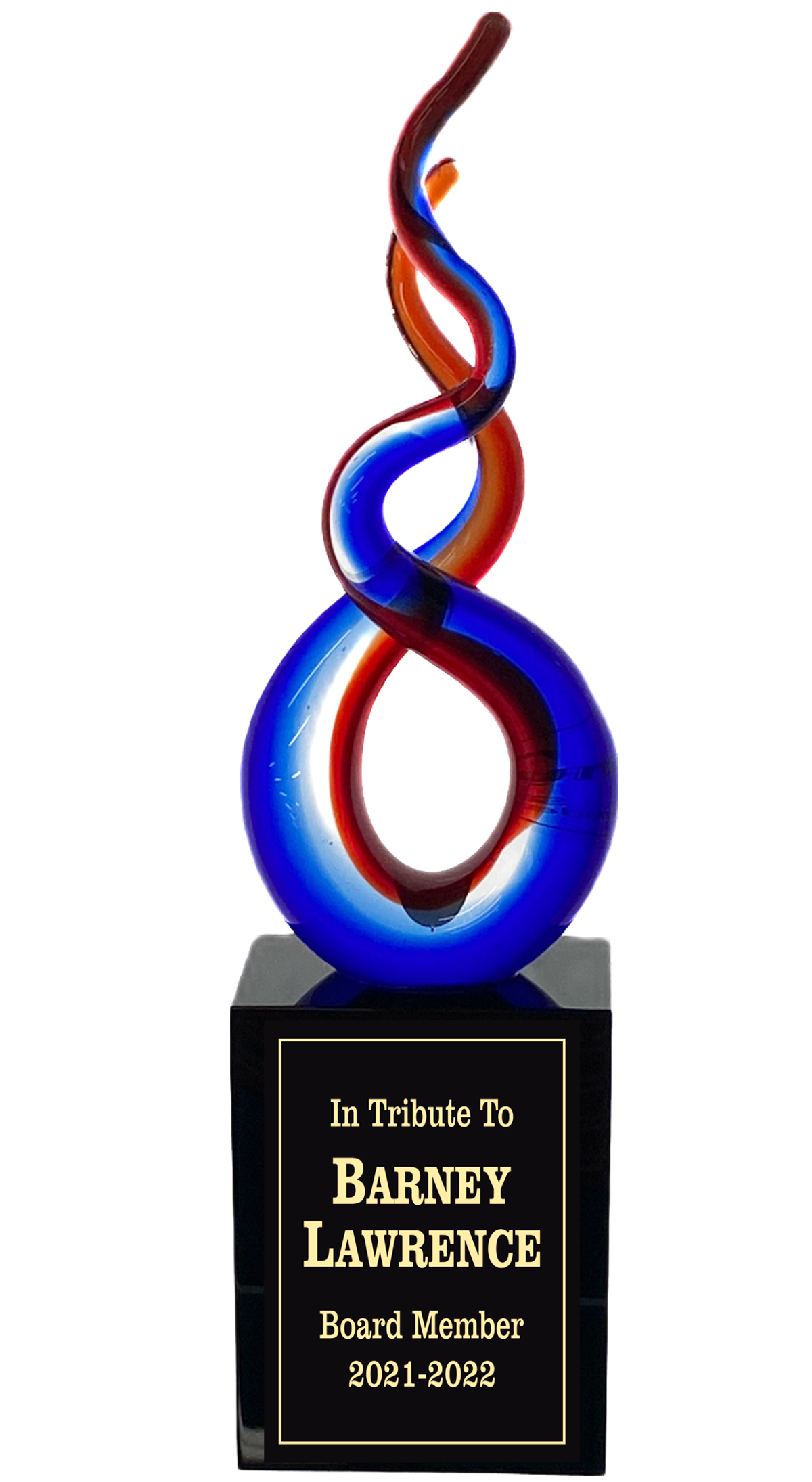 Pink Twist Color Crystal Trophy Award