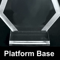 Beveled Platform Base for a classic finishing touch.