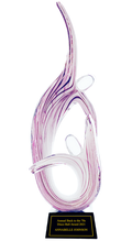 Playful Dancers Art Glass Trophy Award