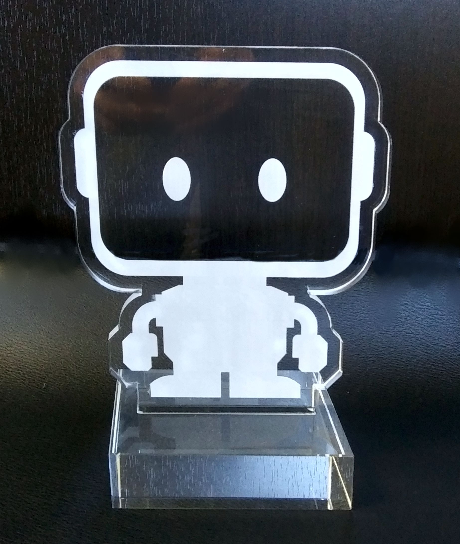 Custom Robot Trophy made from the Client's Logo