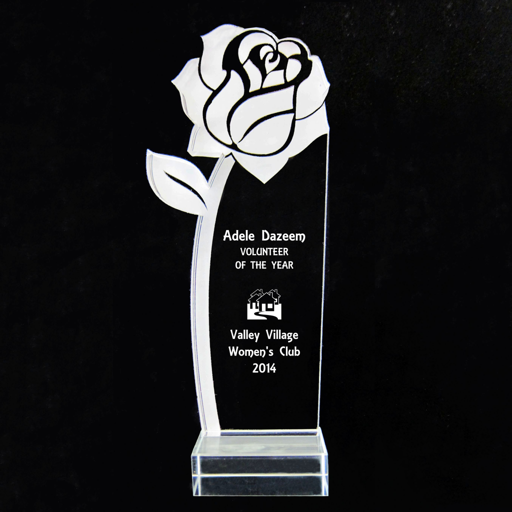 The Rose Acrylic Trophy Award