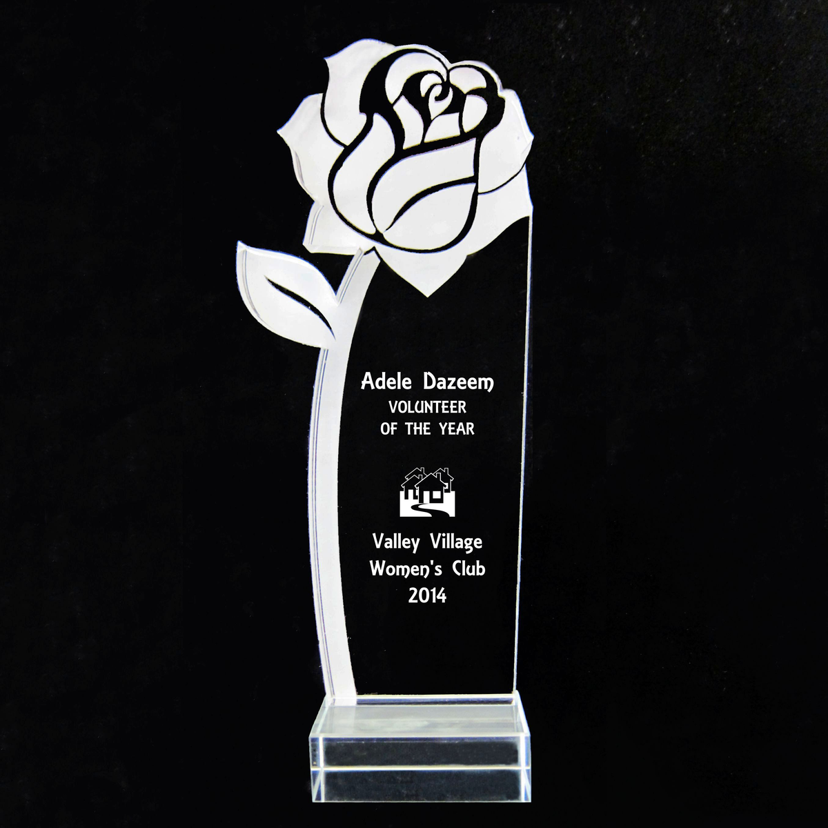 The Rose Acrylic Trophy Award