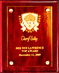 Polished Rosewood Finish Plaque - Floating Engraved Acrylic Plate