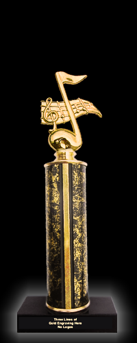 Single Figure Trophy on Round Column with Marble Base - 11"