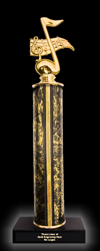 Single Figure Trophy on Round Column with Marble Base - 13"