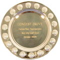 Silver Tray with Golf Ball Border Trophy Award Gift