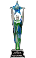 Color Crystal Spiritual Warrior Achiever Trophy Award