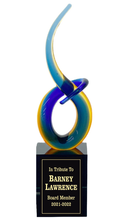 Sunset Loop Art Glass on Tall Base