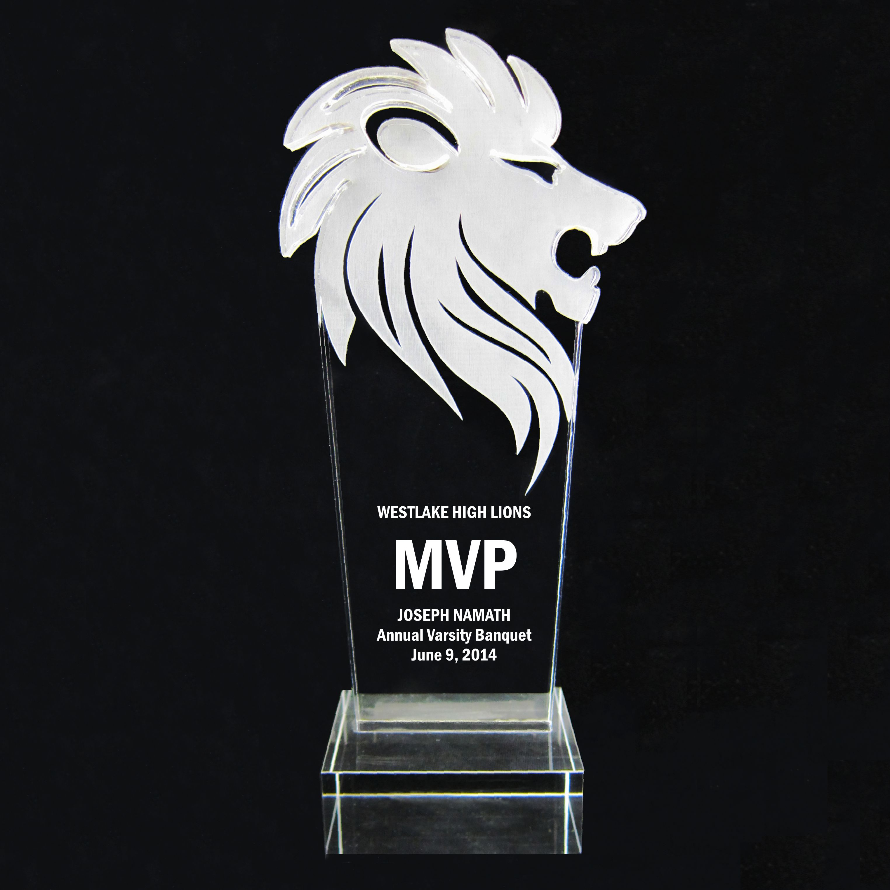 Lion Acrylic Trophy Award