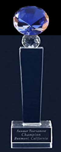 Tower Diamond Crystal Trophy Award