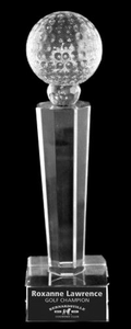 Tuscany Golf Ball Crystal Trophy Award