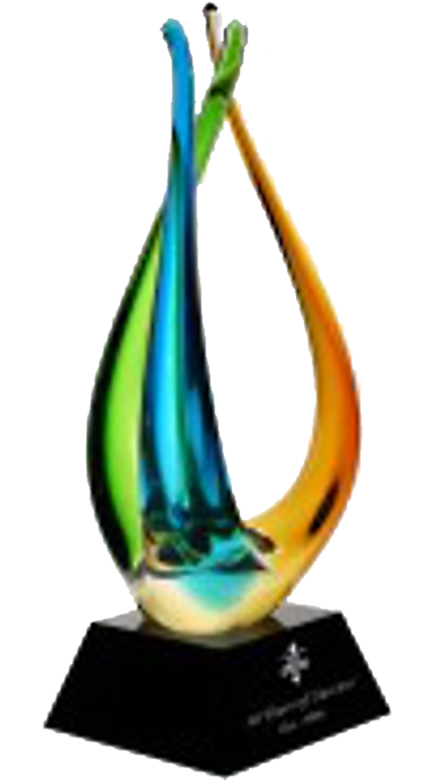 Uplift Color Crystal Trophy Award