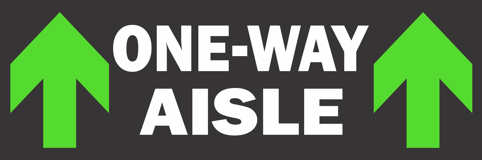Social Distance Floor Sticker - One Way Aisle  
