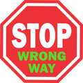 Social Distance Floor Sticker - One Way Aisle STOP