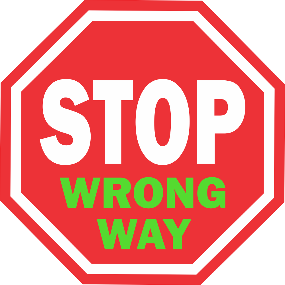 Social Distance Floor Sticker - One Way Aisle STOP