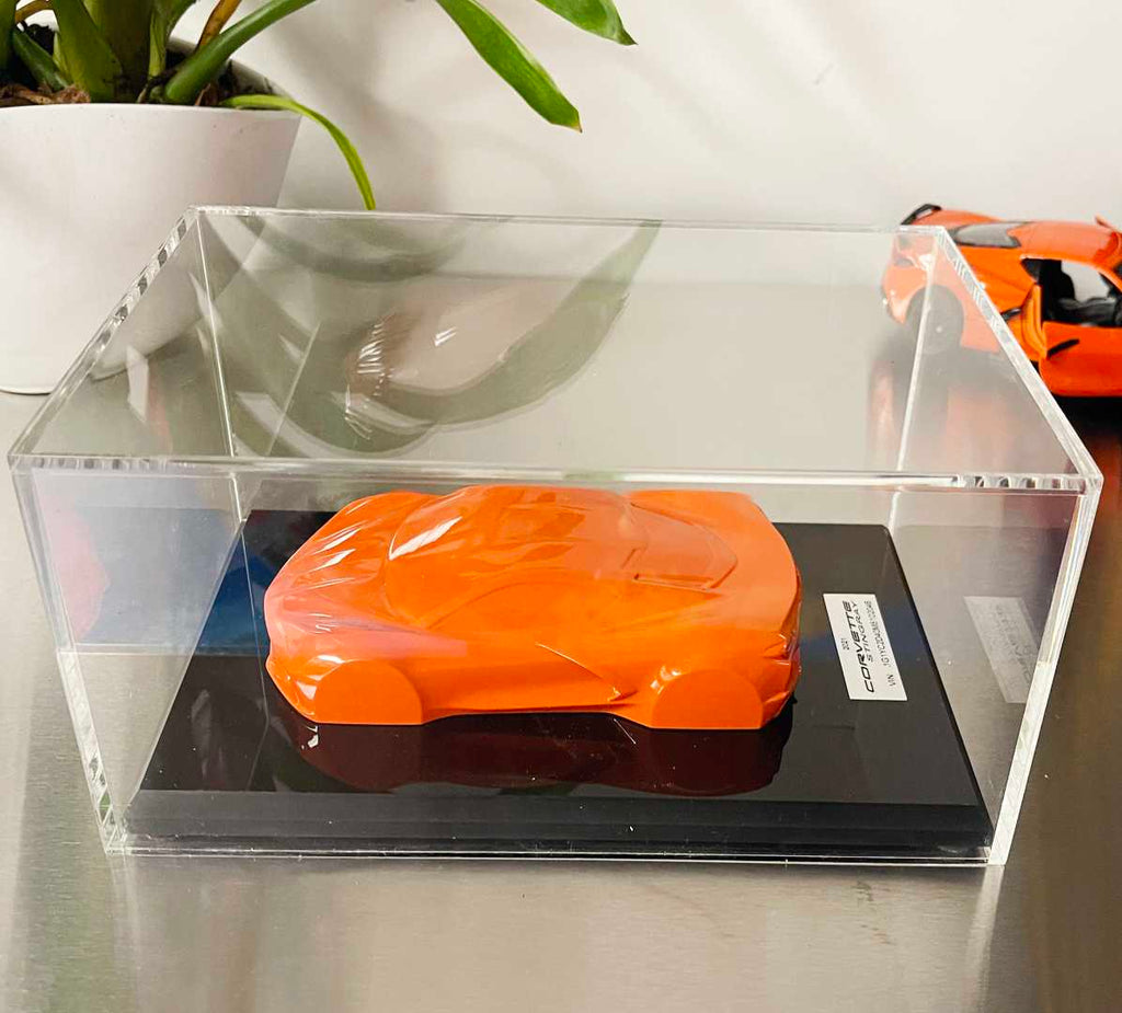 EXCLUSIVE!  Chevy Corvette C8 Model Display Cover in Clear Acrylic