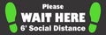 Social Distance Floor Sticker - Wait Here