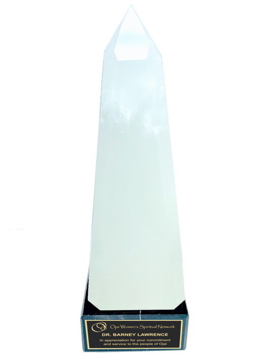 White Onyx Obelisk Trophy Award