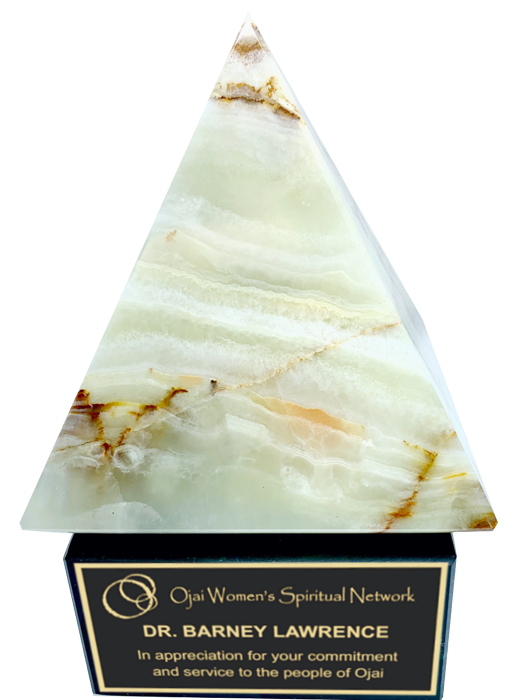 White Onyx Pyramid Trophy Award